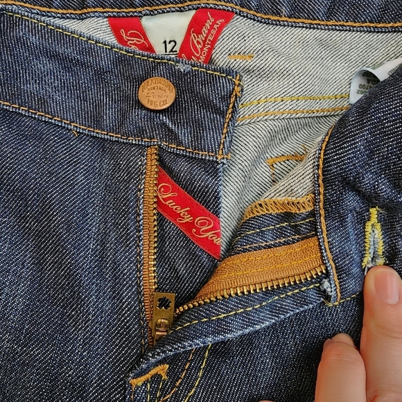 Lucky Brand size 12 / 31 reg inseam vintage denim wide flare leg - Picture 5 of 12